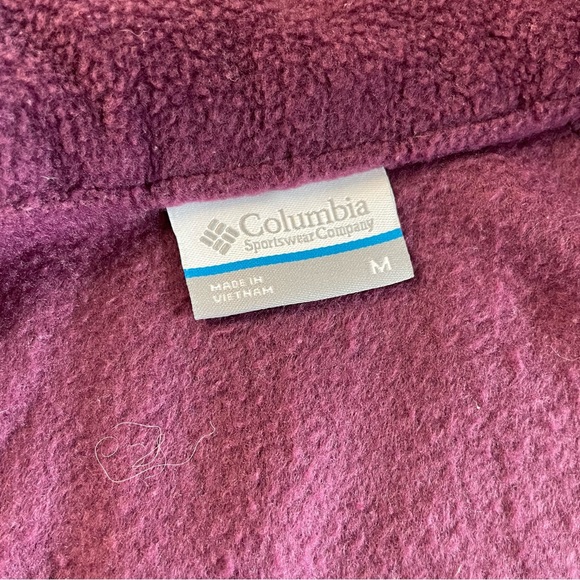 Columbia Purple Pink Zip Up Teddy Jacket M - Picture 7 of 10